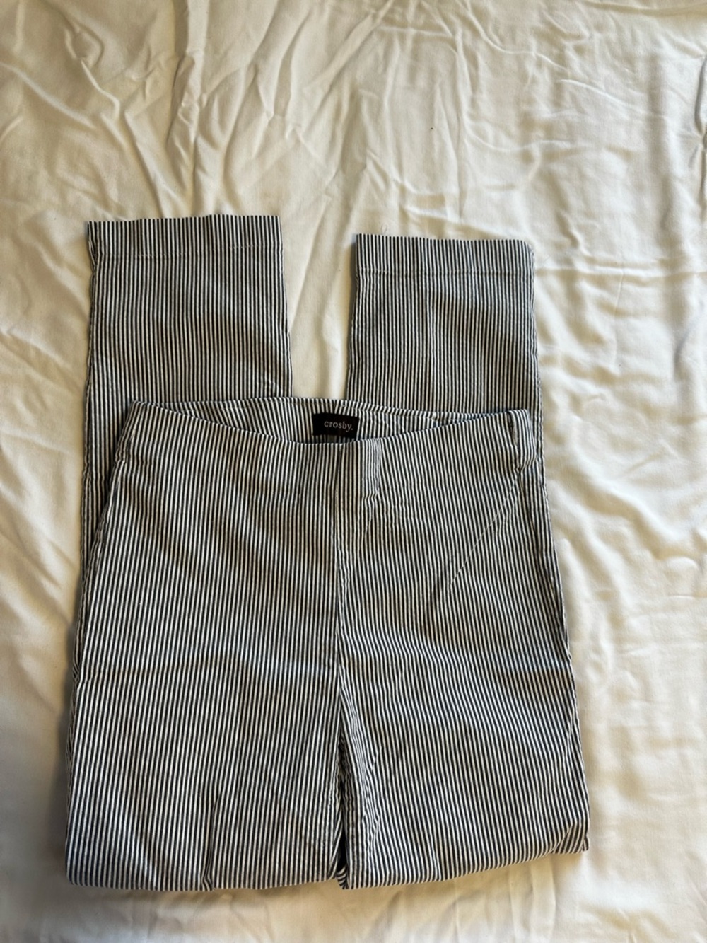 crosby. Navy and White Pinstripe Chinos